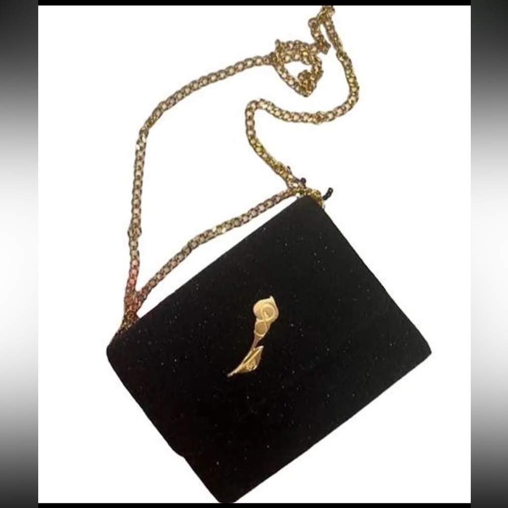 Cecy Lauren Black Diamond Clutch Social Purse